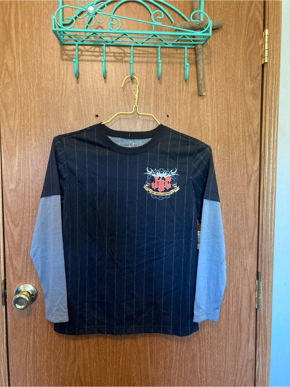 Vintage Joe Boxer Custom Choppers Boys Long Sleeve Layered-Look Tee